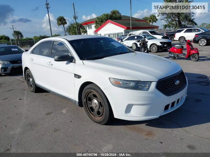 2013 Ford Taurus Police Interceptor VIN: 1FAHP2M81DG130415 Lot: 40705796