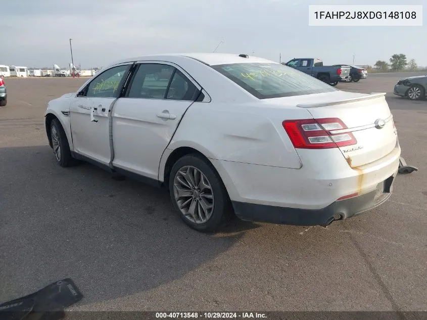 2013 Ford Taurus Limited VIN: 1FAHP2J8XDG148108 Lot: 40713548