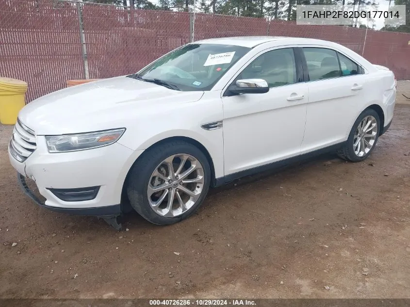 2013 Ford Taurus Limited VIN: 1FAHP2F82DG177014 Lot: 40726286