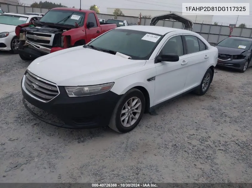 2013 Ford Taurus Se VIN: 1FAHP2D81DG117325 Lot: 40726388