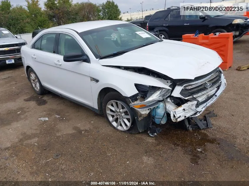 2013 Ford Taurus Se VIN: 1FAHP2D89DG202235 Lot: 40746108