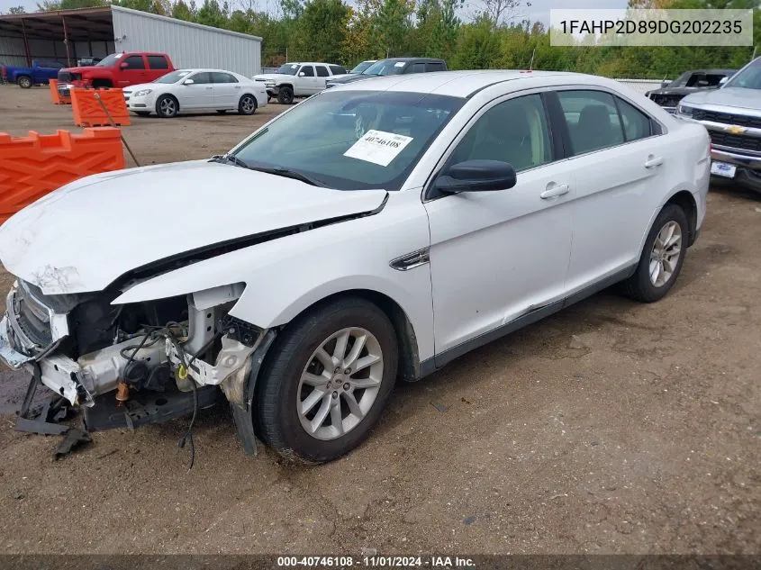 2013 Ford Taurus Se VIN: 1FAHP2D89DG202235 Lot: 40746108