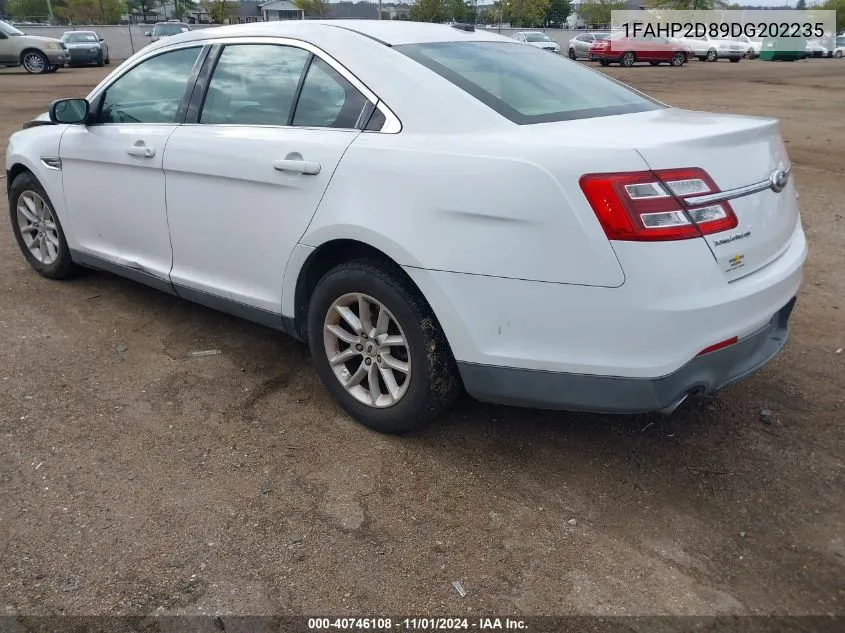 2013 Ford Taurus Se VIN: 1FAHP2D89DG202235 Lot: 40746108