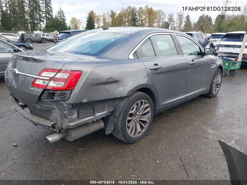 2013 Ford Taurus Limited VIN: 1FAHP2F81DG128208 Lot: 40754519