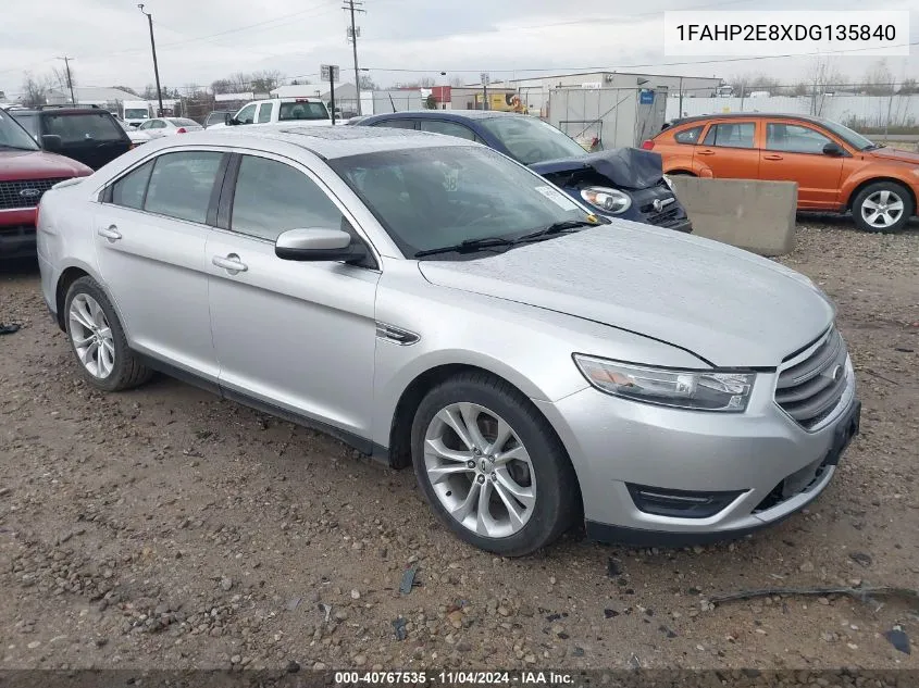 2013 Ford Taurus Sel VIN: 1FAHP2E8XDG135840 Lot: 40767535