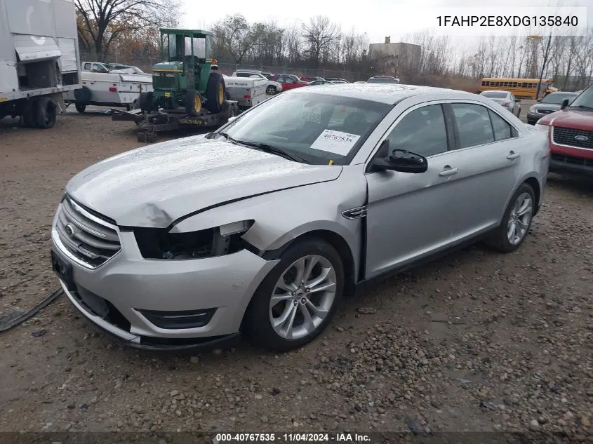 2013 Ford Taurus Sel VIN: 1FAHP2E8XDG135840 Lot: 40767535