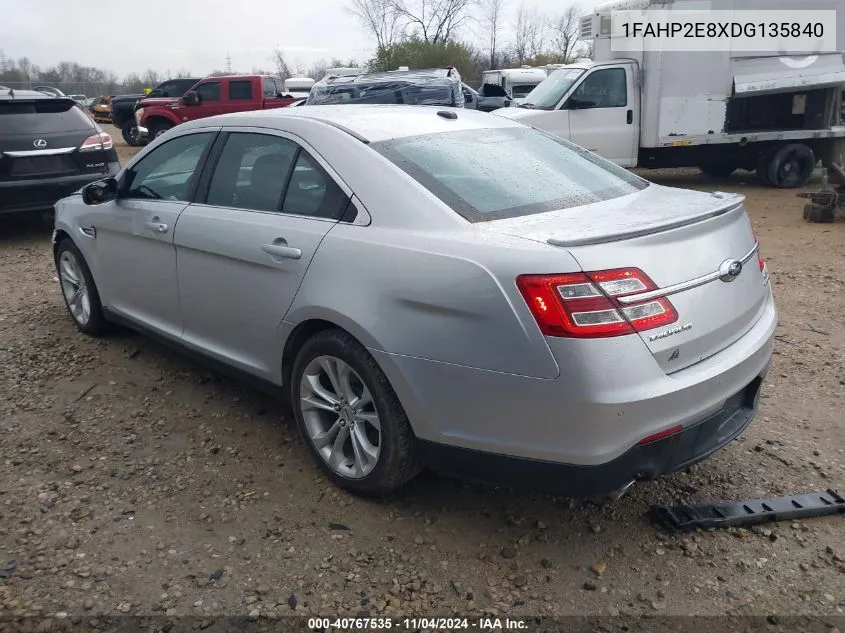 2013 Ford Taurus Sel VIN: 1FAHP2E8XDG135840 Lot: 40767535