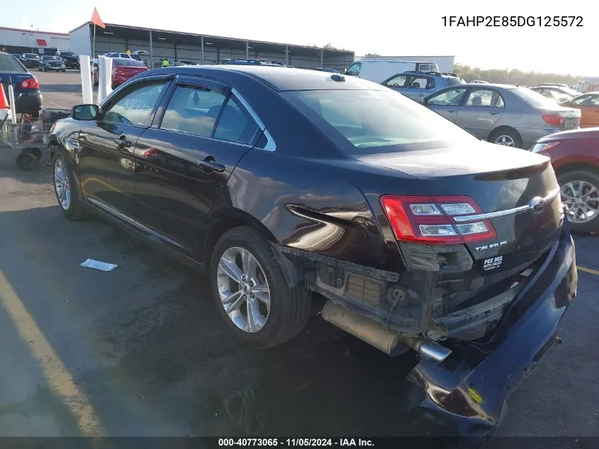 2013 Ford Taurus Sel VIN: 1FAHP2E85DG125572 Lot: 40773065