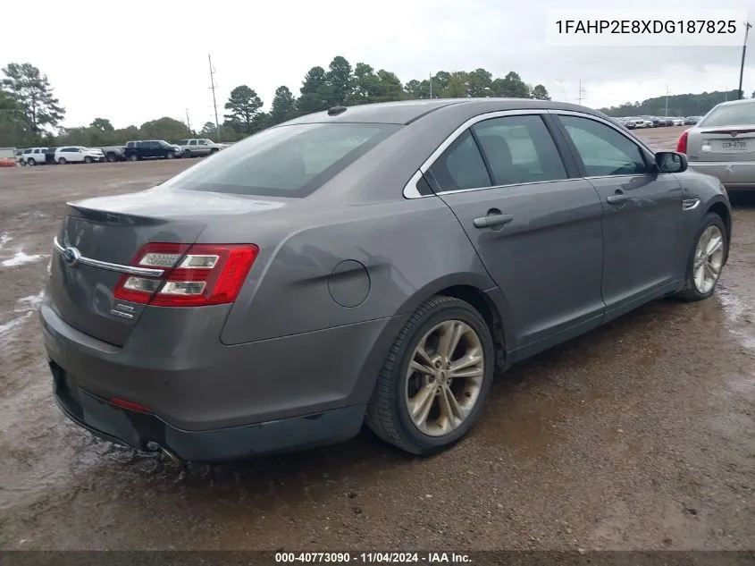 2013 Ford Taurus Sel VIN: 1FAHP2E8XDG187825 Lot: 40773090