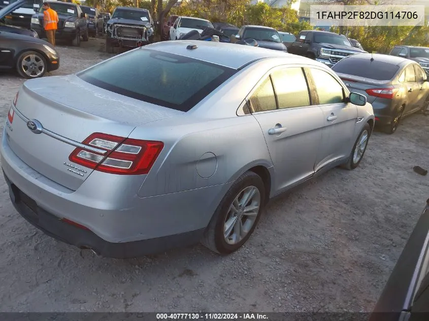 2013 Ford Taurus Limited VIN: 1FAHP2F82DG114706 Lot: 40777130