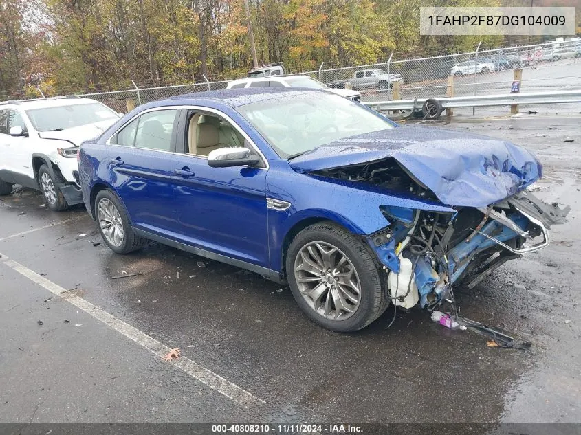 2013 Ford Taurus Limited VIN: 1FAHP2F87DG104009 Lot: 40808210