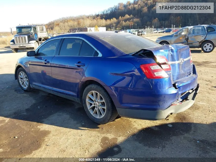 2013 Ford Taurus Se VIN: 1FAHP2D88DG212304 Lot: 40821349