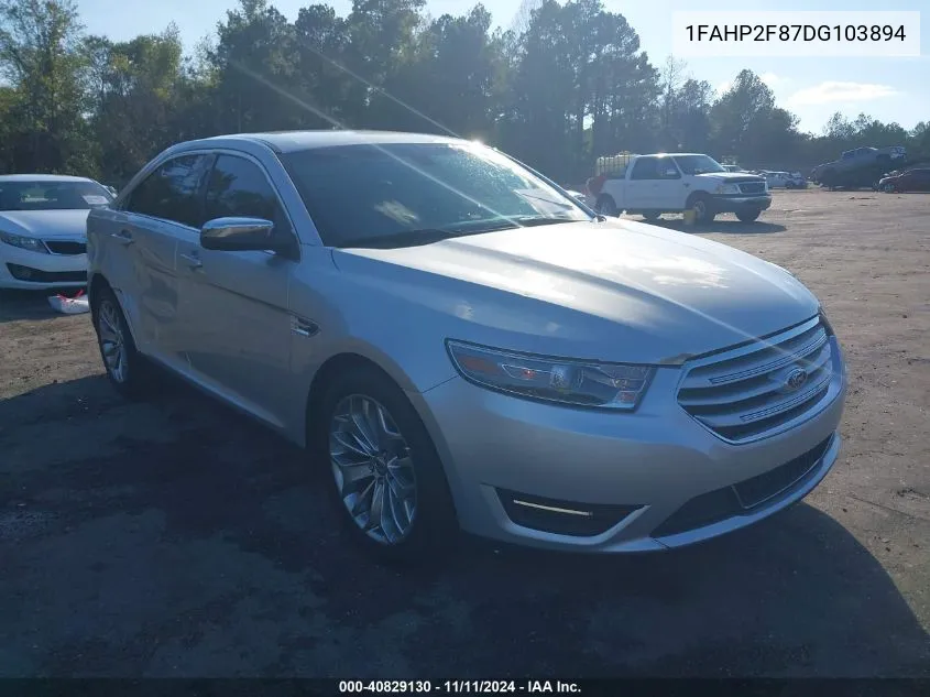 2013 Ford Taurus Limited VIN: 1FAHP2F87DG103894 Lot: 40829130