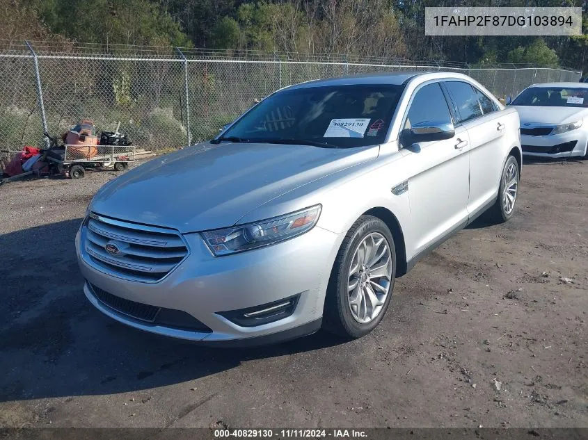 2013 Ford Taurus Limited VIN: 1FAHP2F87DG103894 Lot: 40829130