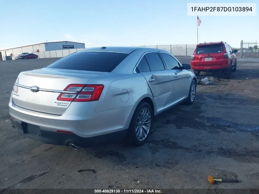 2013 Ford Taurus Limited VIN: 1FAHP2F87DG103894 Lot: 40829130