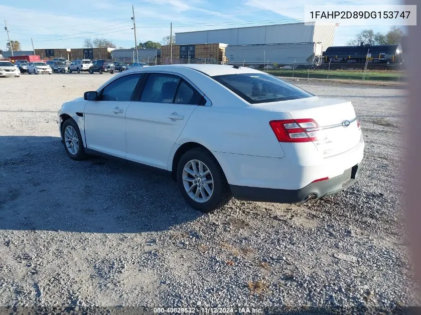 2013 Ford Taurus Se VIN: 1FAHP2D89DG153747 Lot: 40829532