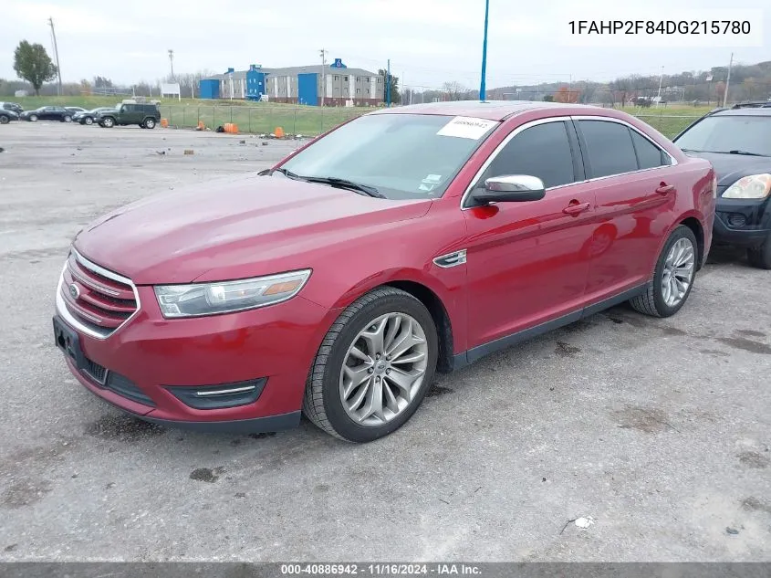 2013 Ford Taurus Limited VIN: 1FAHP2F84DG215780 Lot: 40886942