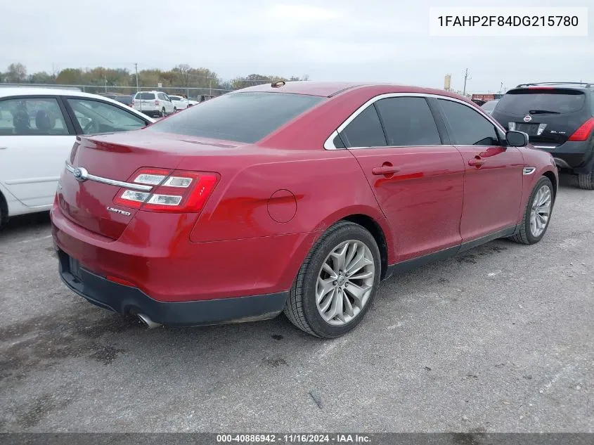 2013 Ford Taurus Limited VIN: 1FAHP2F84DG215780 Lot: 40886942