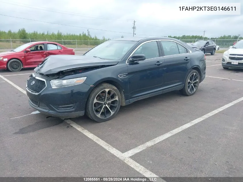 2014 Ford Taurus Sho VIN: 1FAHP2KT3EG146611 Lot: 12085551