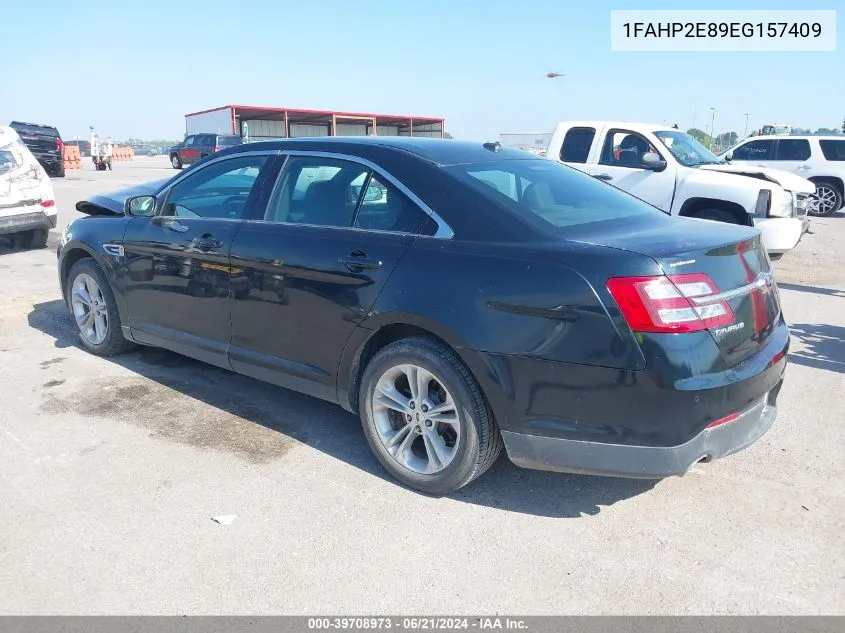 2014 Ford Taurus Sel VIN: 1FAHP2E89EG157409 Lot: 39708973