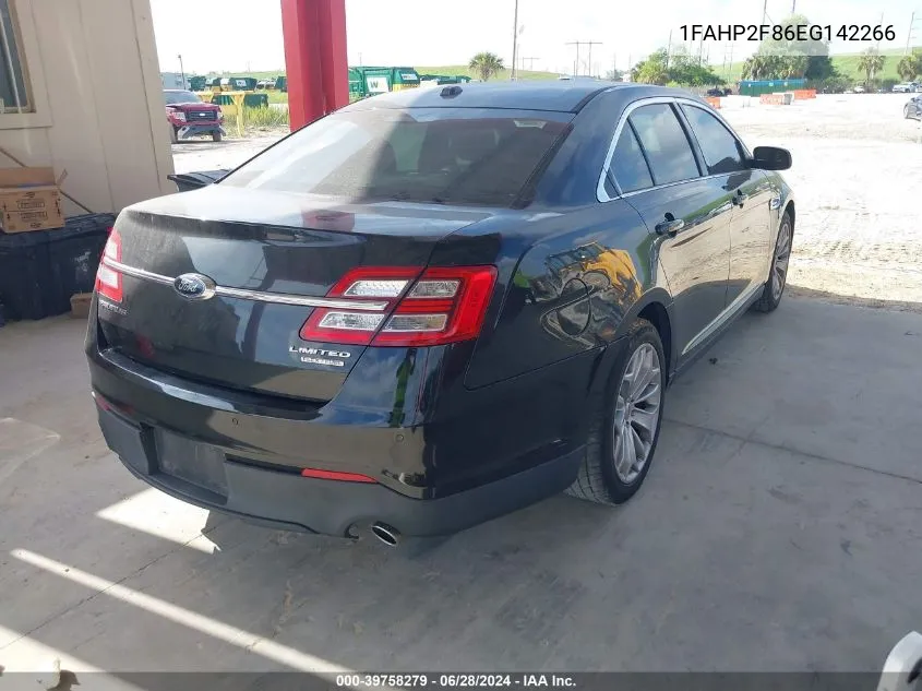 2014 Ford Taurus Limited VIN: 1FAHP2F86EG142266 Lot: 39758279