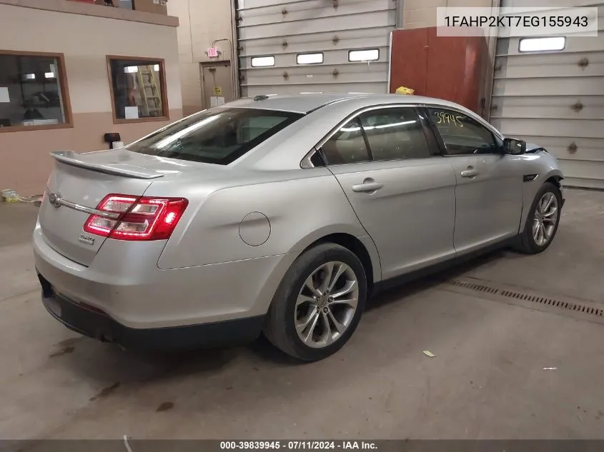 2014 Ford Taurus Sho VIN: 1FAHP2KT7EG155943 Lot: 39839945