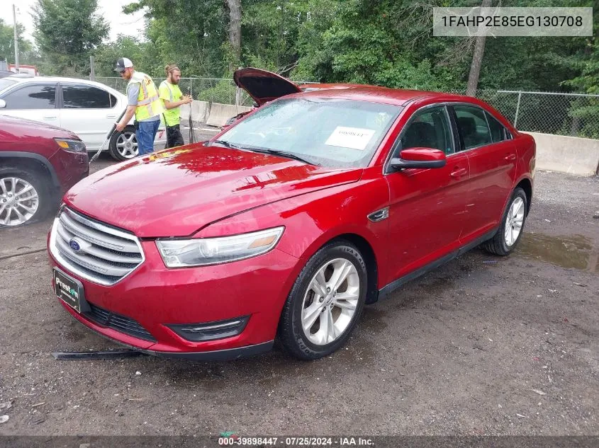 2014 Ford Taurus Sel VIN: 1FAHP2E85EG130708 Lot: 39898447