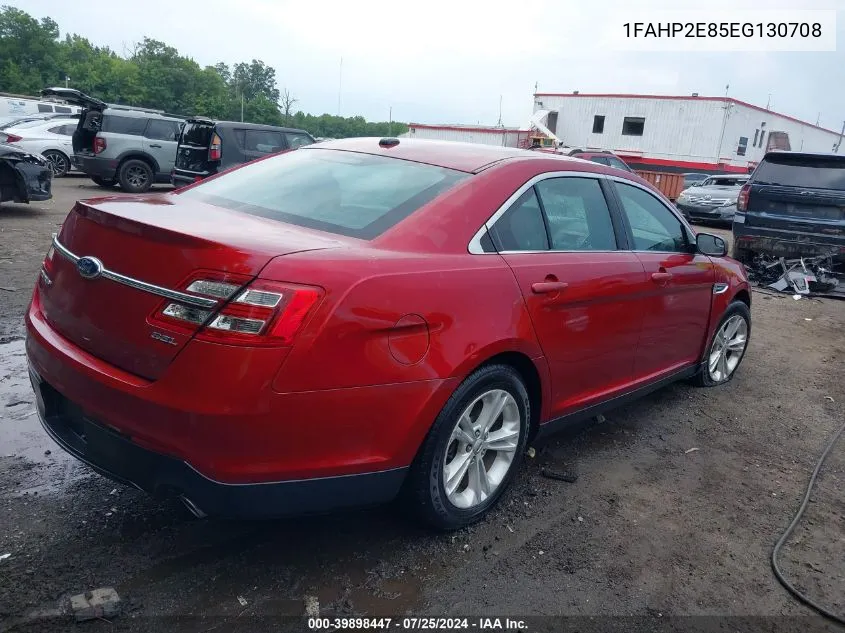 2014 Ford Taurus Sel VIN: 1FAHP2E85EG130708 Lot: 39898447