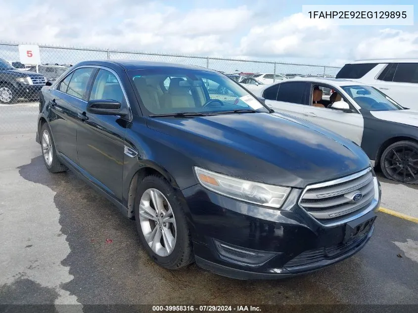 1FAHP2E92EG129895 2014 Ford Taurus Sel