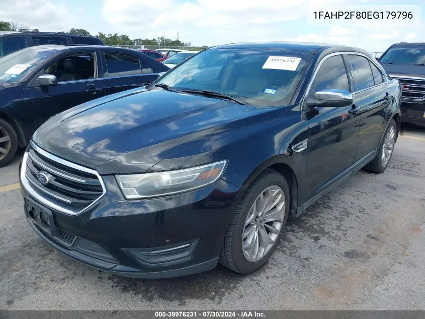 2014 Ford Taurus Limited VIN: 1FAHP2F80EG179796 Lot: 39976231