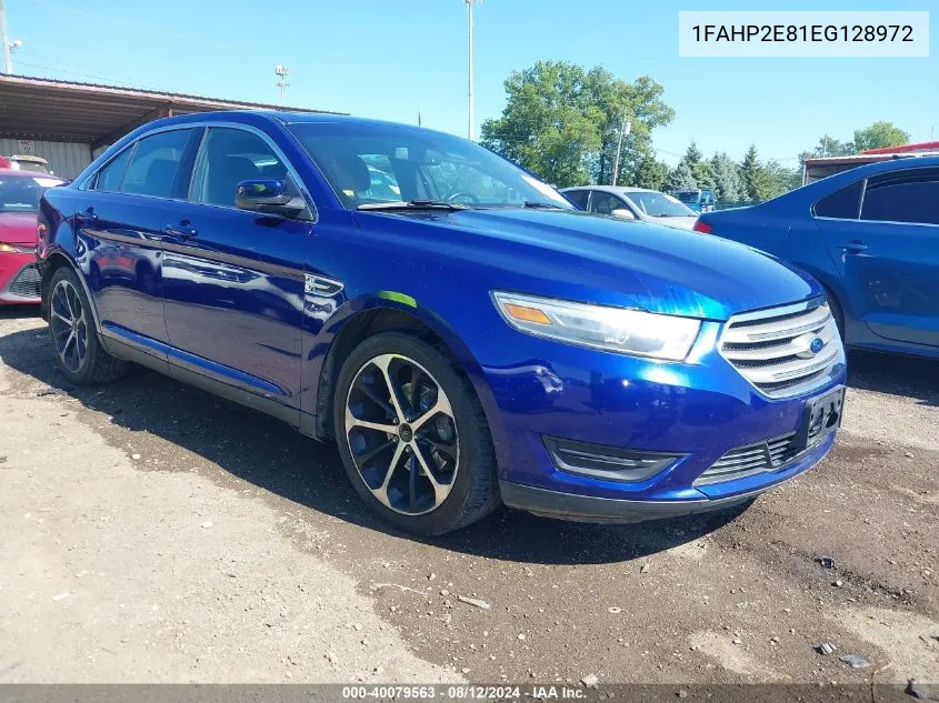 2014 Ford Taurus Sel VIN: 1FAHP2E81EG128972 Lot: 40079563