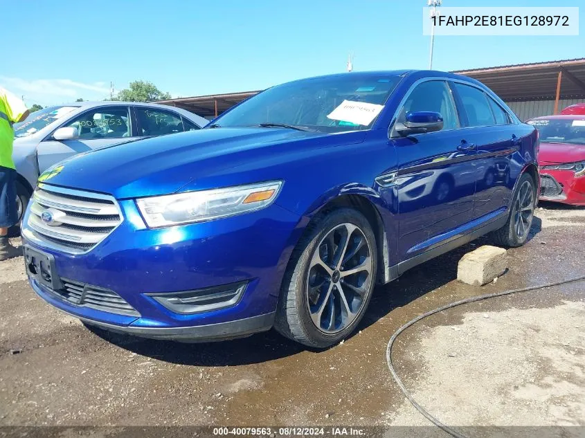 2014 Ford Taurus Sel VIN: 1FAHP2E81EG128972 Lot: 40079563