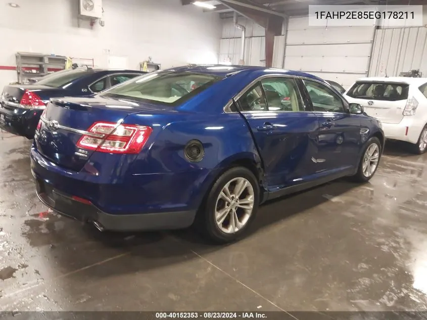 2014 Ford Taurus Sel VIN: 1FAHP2E85EG178211 Lot: 40152353