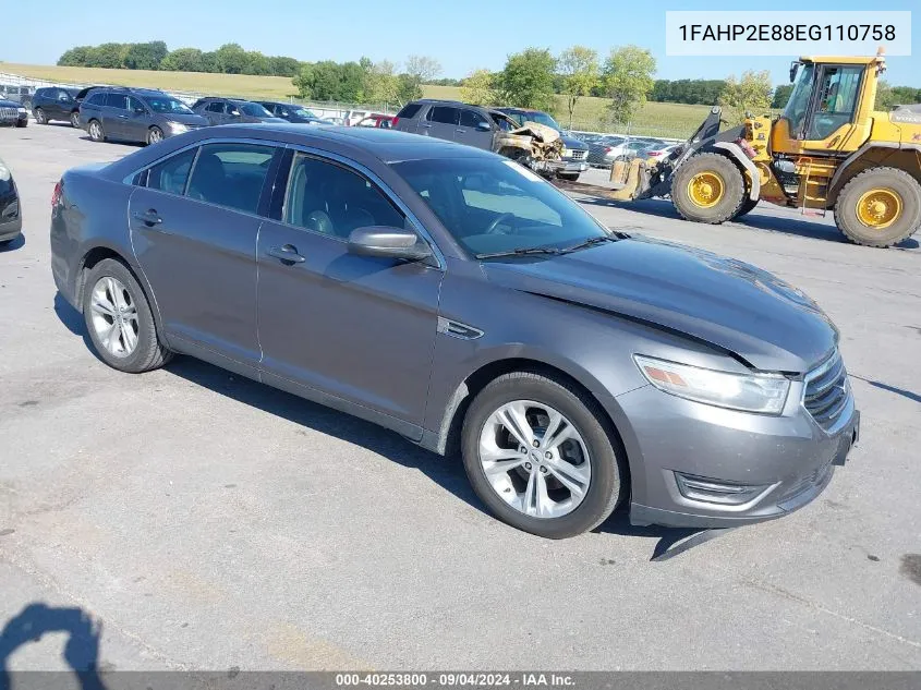 1FAHP2E88EG110758 2014 Ford Taurus Sel