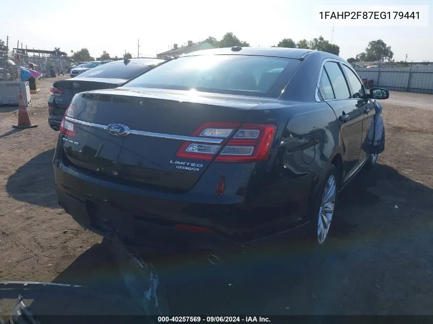 2014 Ford Taurus Limited VIN: 1FAHP2F87EG179441 Lot: 40257569