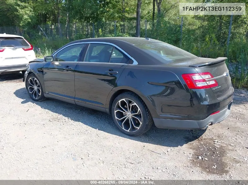 1FAHP2KT3EG112359 2014 Ford Taurus Sho