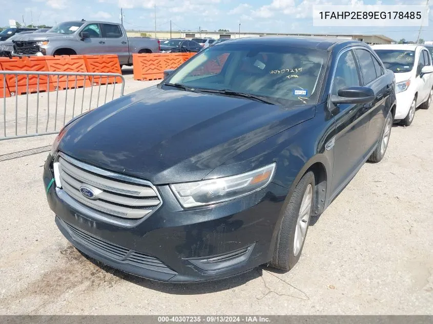 2014 Ford Taurus Sel VIN: 1FAHP2E89EG178485 Lot: 40307235