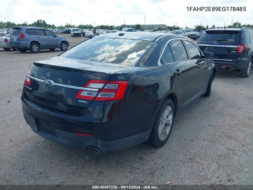 2014 Ford Taurus Sel VIN: 1FAHP2E89EG178485 Lot: 40307235