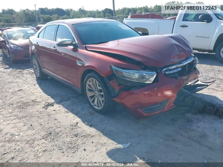 2014 Ford Taurus Limited VIN: 1FAHP2F98EG112243 Lot: 40344875