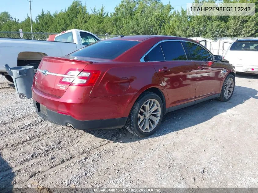 1FAHP2F98EG112243 2014 Ford Taurus Limited