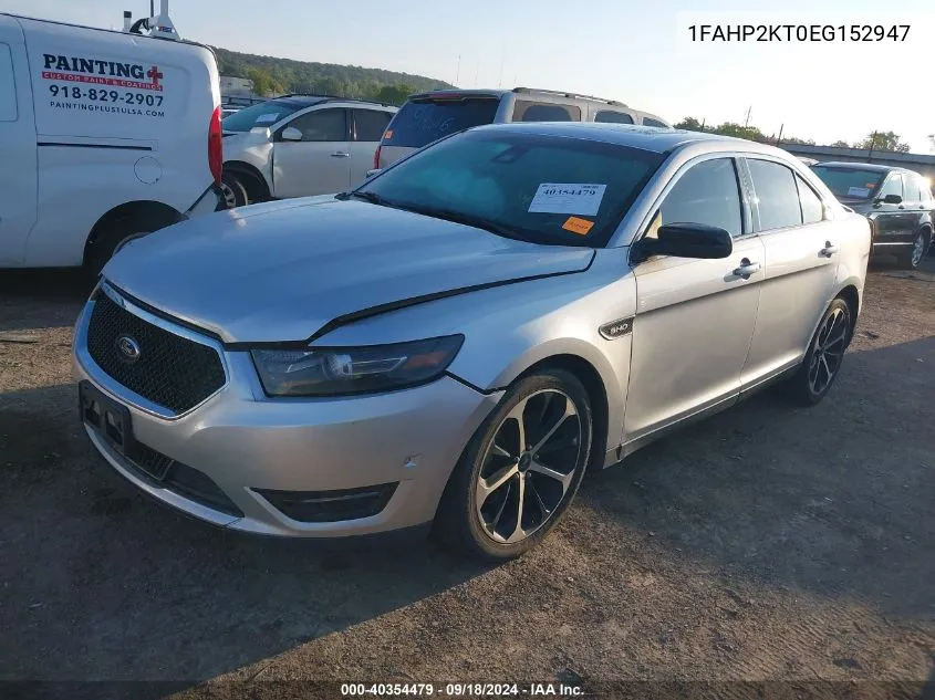 2014 Ford Taurus Sho VIN: 1FAHP2KT0EG152947 Lot: 40354479