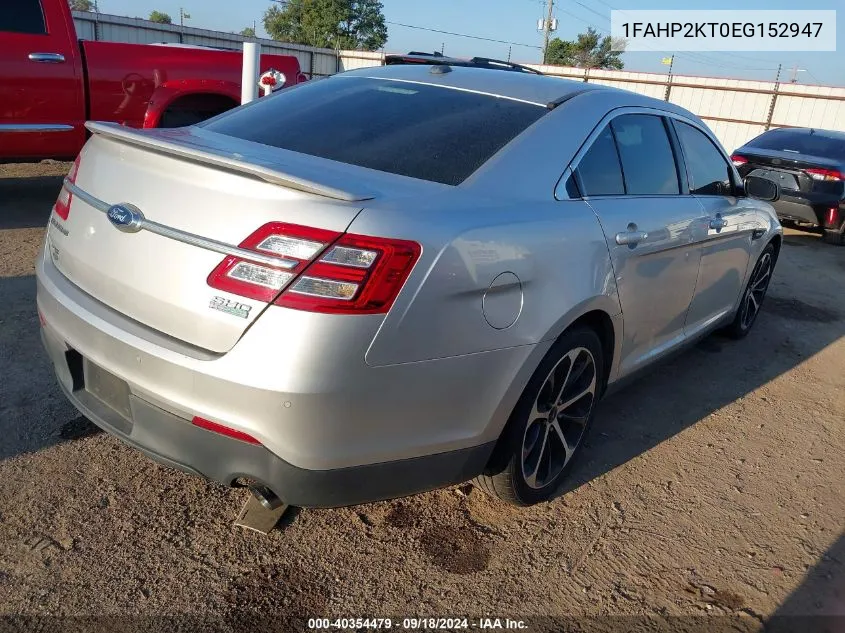 1FAHP2KT0EG152947 2014 Ford Taurus Sho