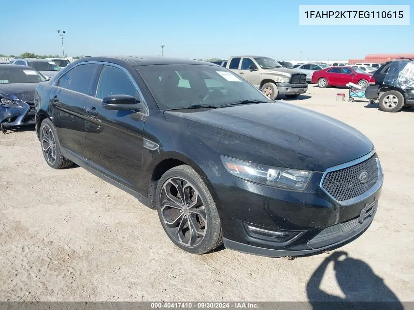 2014 Ford Taurus Sho VIN: 1FAHP2KT7EG110615 Lot: 40417410