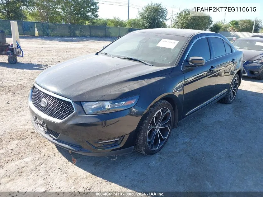 2014 Ford Taurus Sho VIN: 1FAHP2KT7EG110615 Lot: 40417410