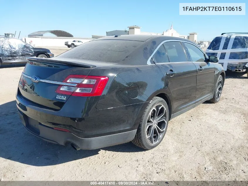 2014 Ford Taurus Sho VIN: 1FAHP2KT7EG110615 Lot: 40417410