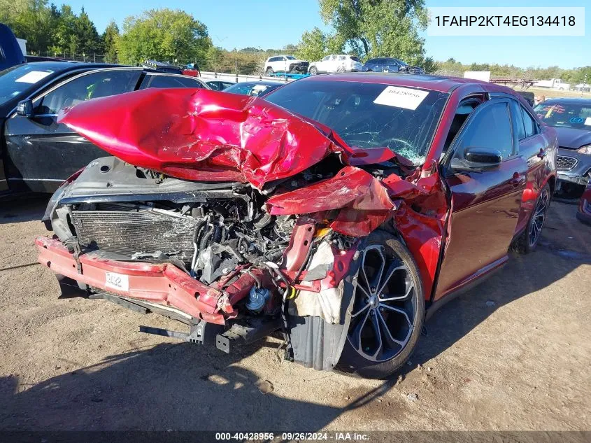 2014 Ford Taurus Sho VIN: 1FAHP2KT4EG134418 Lot: 40428956