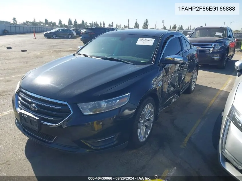 2014 Ford Taurus Limited VIN: 1FAHP2F86EG166888 Lot: 40439066