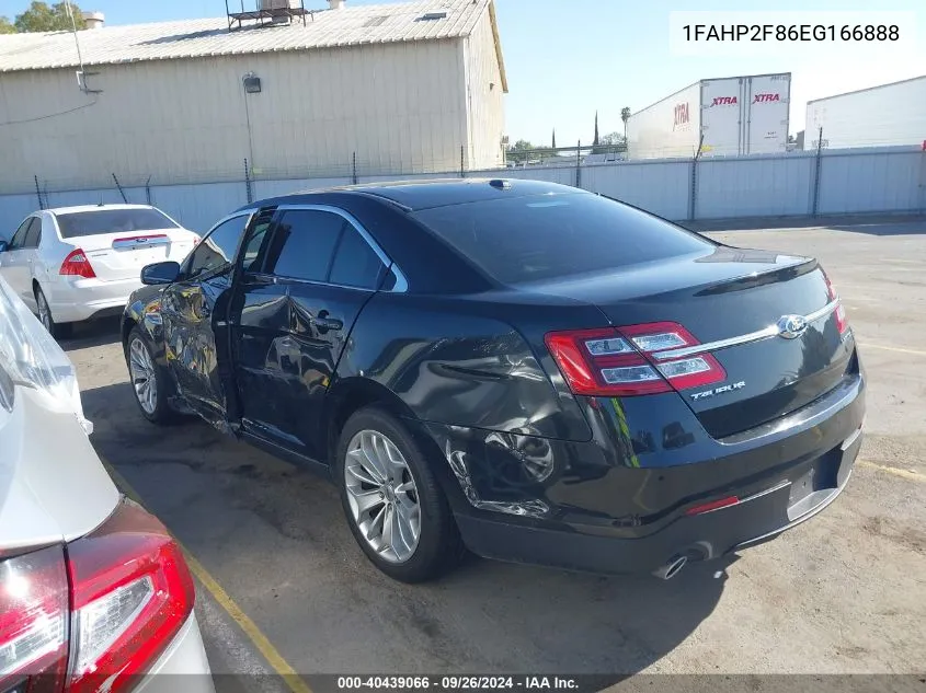 2014 Ford Taurus Limited VIN: 1FAHP2F86EG166888 Lot: 40439066