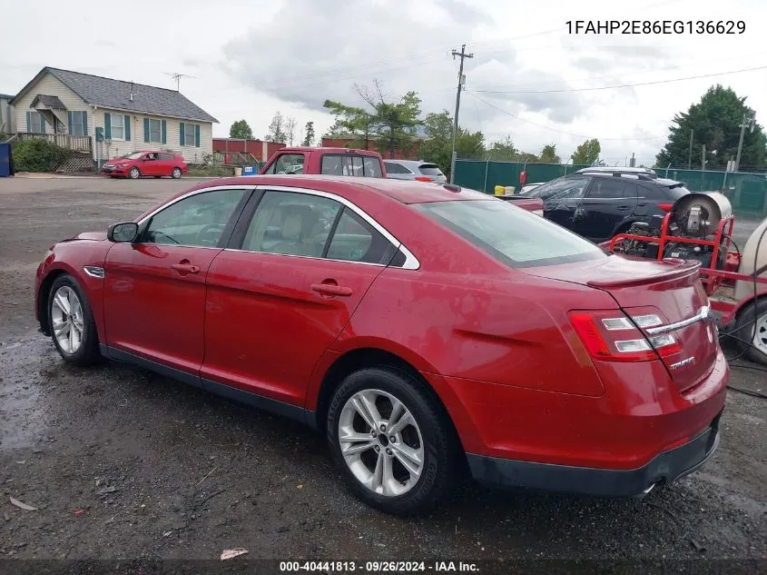 2014 Ford Taurus Sel VIN: 1FAHP2E86EG136629 Lot: 40441813