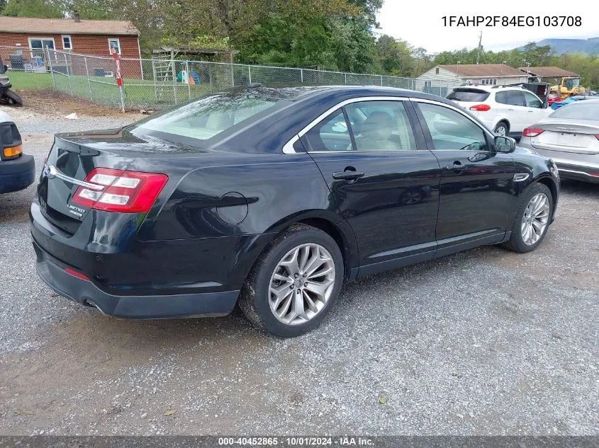 2014 Ford Taurus Limited VIN: 1FAHP2F84EG103708 Lot: 40452865